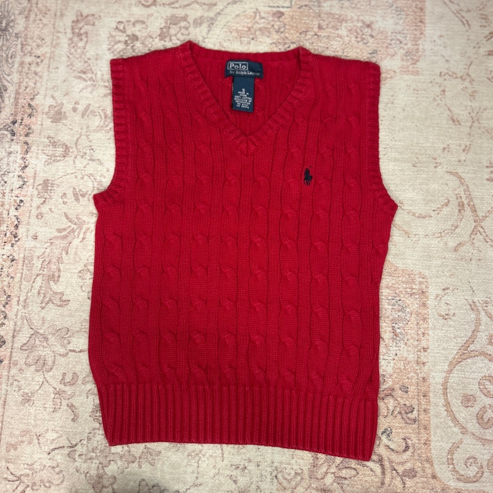 100% Cotton— Polo Ralph Lauren Cable Knit Sweater Vest